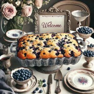 Earl Grey Blueberry Dump Cake Recipe Image