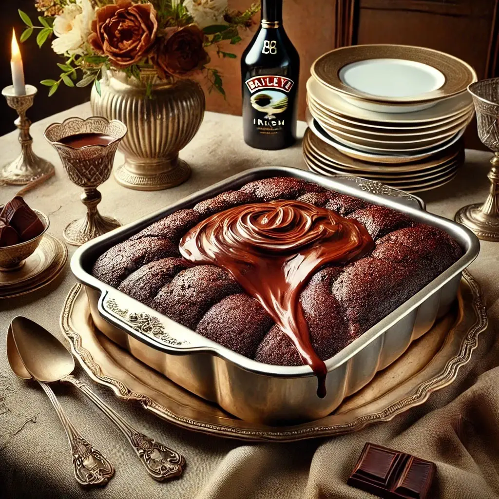 Baileys Irish Cream Chocolate Dump Cake