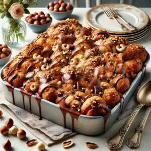 Croissant Chocolate Hazelnut Dump Cake