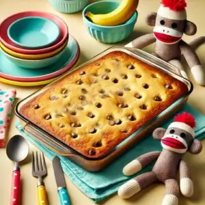 Funky Monkey Banana Dump Cake Recipe Image