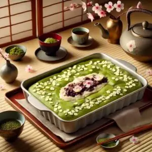 Japanese Matcha Green Tea Dump Cake Recipe Image