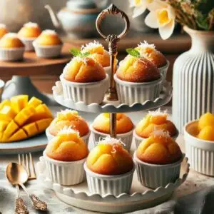 Mini Mango Coconut Dump Cakes Recipe Image