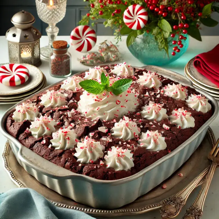 Peppermint Chocolate Dump Cake