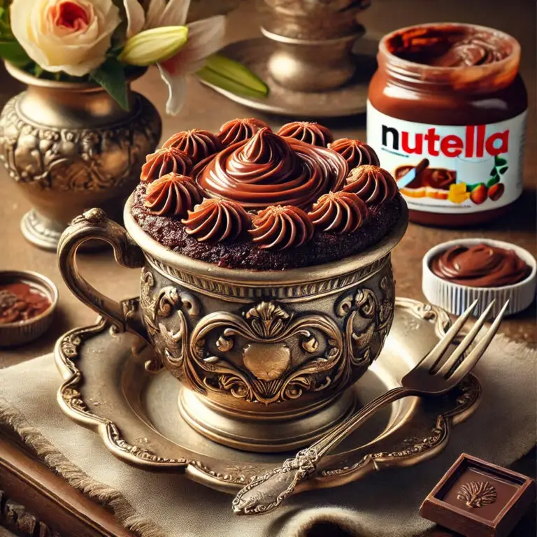 Quick Nutella Swirl Mug Dump Cake