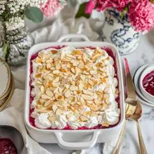 Raspberry Almond No-Bake Dump Cake