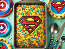 Superhero Sprinkle Funfetti Dump Cake