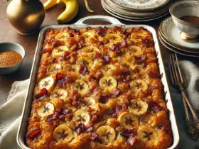 Bacon Banana Foster Dump Cake