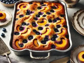 Blueberry Peach Dump Cake