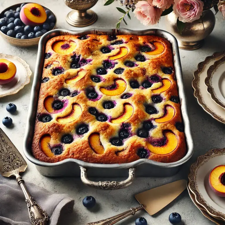 Blueberry Peach Dump Cake