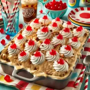 Root Beer Float Dump Cake Recipe Image