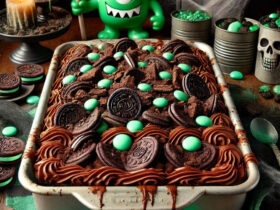 Monster Mint Chocolate Dump Cake