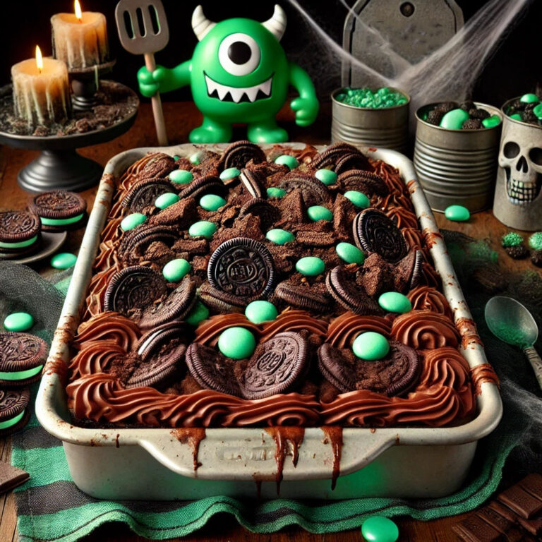 Monster Mint Chocolate Dump Cake