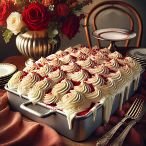 Red Velvet Donut Dump Cake