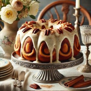 Cinnamon Roll Bundt Dump Cake Recipe Image