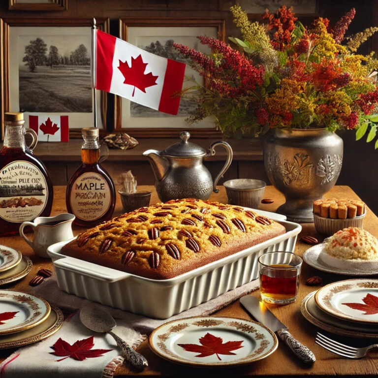 Canadian Maple Pecan Dump Cake