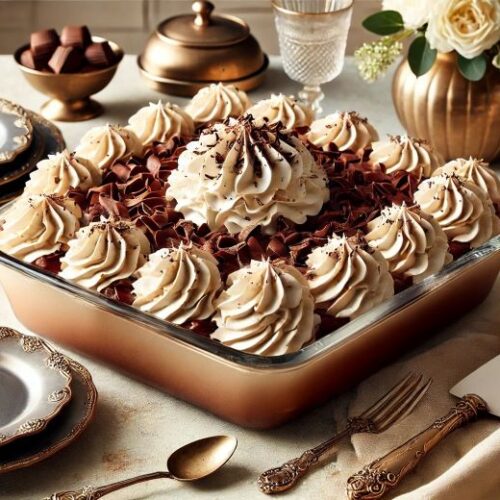 French Silk Pie Dump Cake Recipe Image