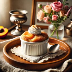 Mini Peach Cobbler Dump Cake Recipe Image