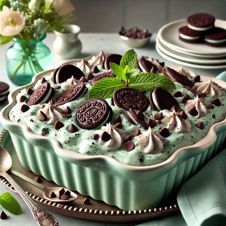 Mint Chocolate Chip No-Bake Dump Cake