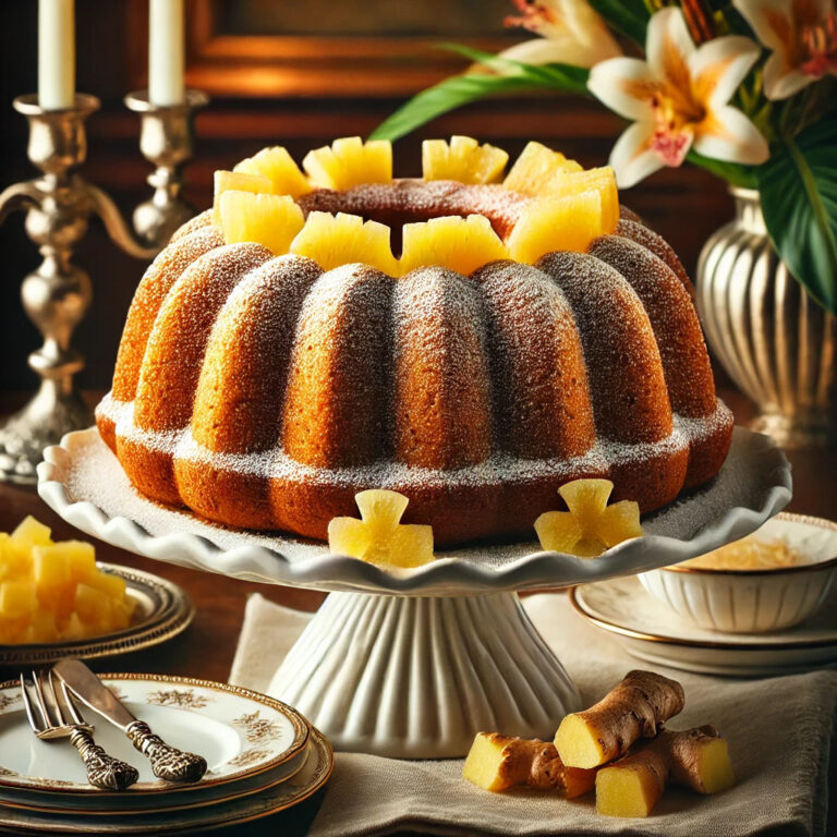 Pineapple Ginger Bundt Dump Cake