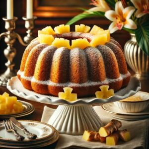 Pineapple Ginger Bundt Dump Cake Recipe Image