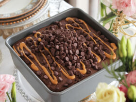 Frozen Mocha Caramel Dump Cake