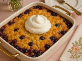 Sangria Fruit Dump Cake