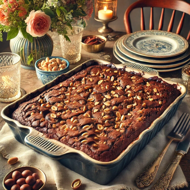 Chocolate Glazed Donut Peanut Butter Dump Cake