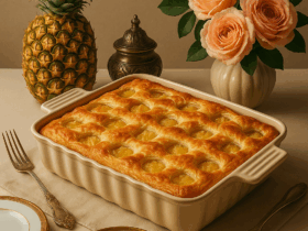 Pineapple Puff Pastry Dump Cake