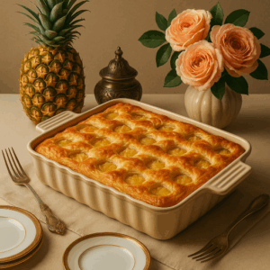 Pineapple Puff Pastry Dump Cake Recipe Image