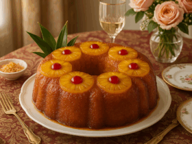 Pineapple Upside-Down Bundt Dump Cake