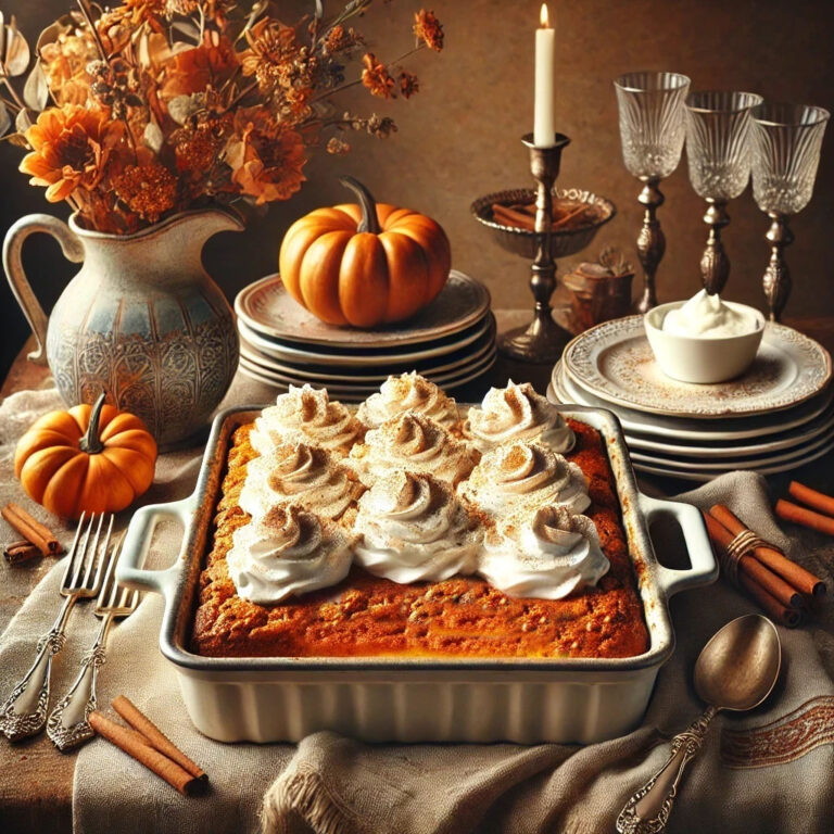 High-Protein Pumpkin Spice Dump Cake