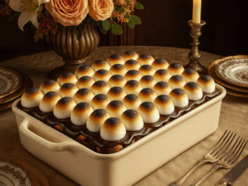 Chocolate Glazed Donut S'mores Dump Cake