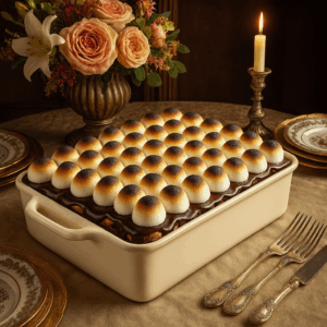 Chocolate Glazed Donut S'mores Dump Cake